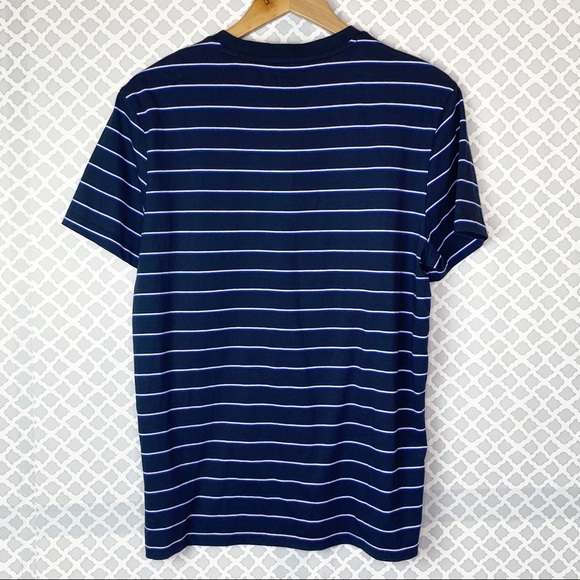 NWT Men’s Calvin Klein Navy Striped Crew Neck Tee - Picture 9 of 10